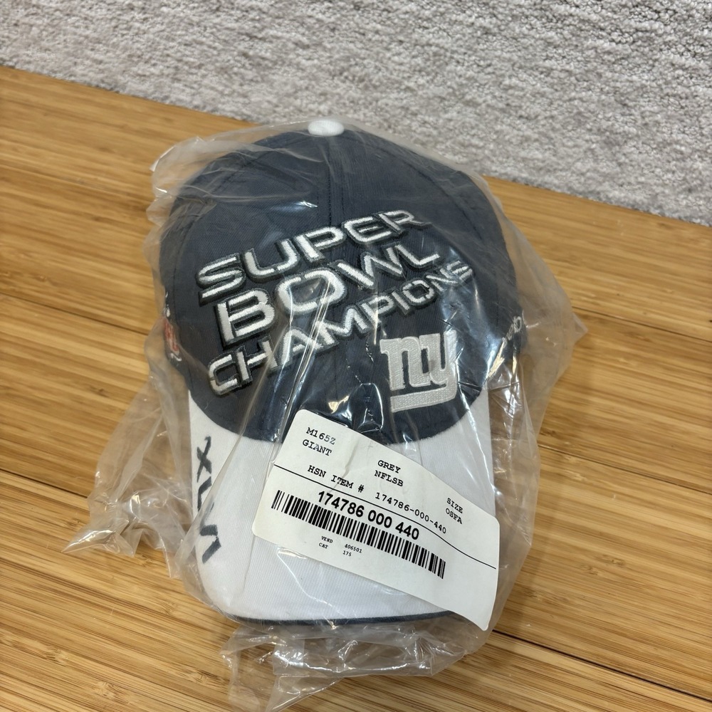 New York Giants Reebok Onfield NFL Super Bowl XLVI Champions Cap Hat One Size - Picture 2 of 8